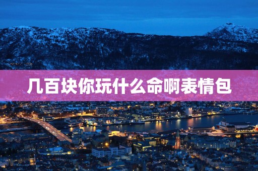 几百块你玩什么命啊表情包