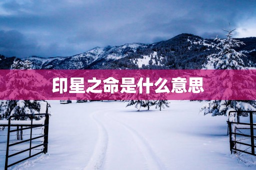 印星之命是什么意思