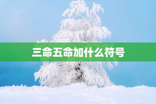 三命五命加什么符号