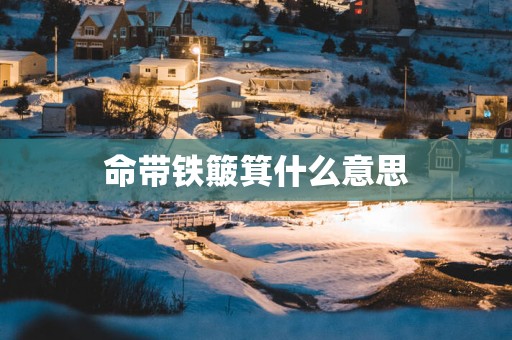 命带铁簸箕什么意思