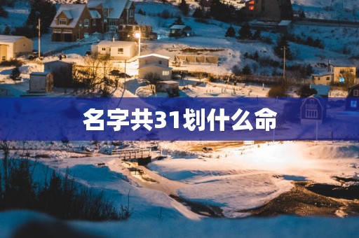 名字共31划什么命