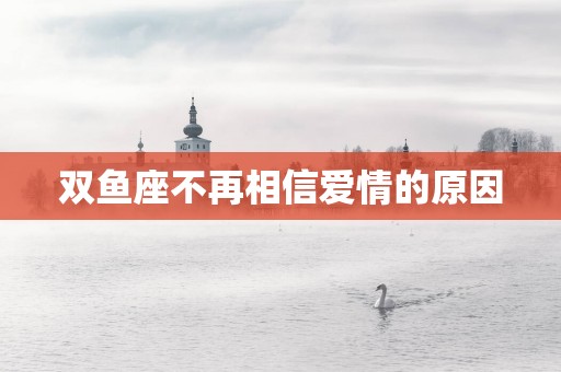 双鱼座不再相信爱情的原因