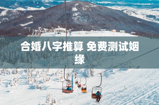 合婚八字推算 免费测试姻缘