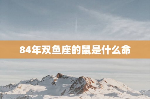 84年双鱼座的鼠是什么命