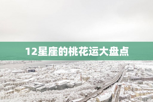 12星座的桃花运大盘点