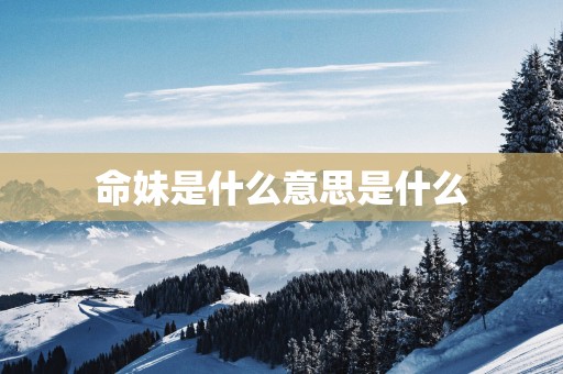 命妹是什么意思是什么