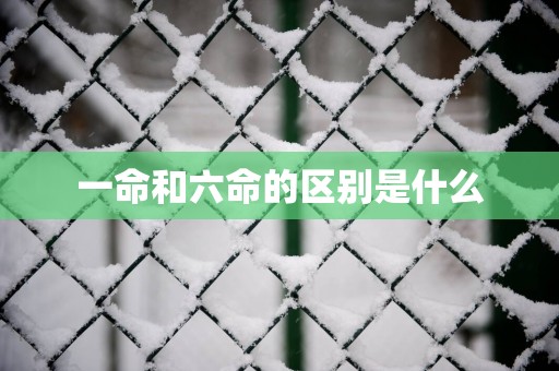 一命和六命的区别是什么