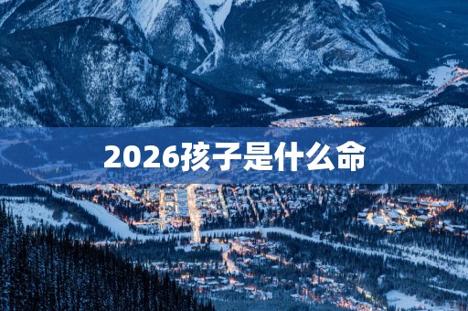 2026孩子是什么命