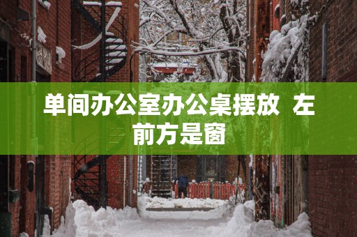 单间办公室办公桌摆放  左前方是窗