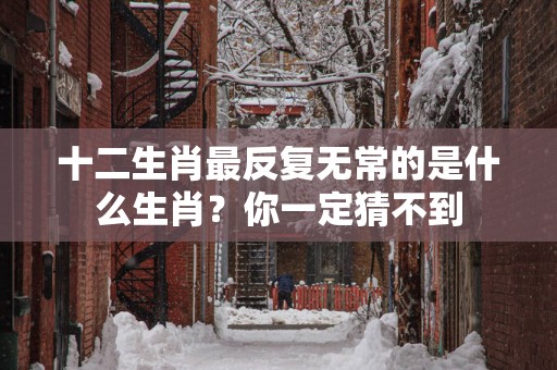 十二生肖最反复无常的是什么生肖？你一定猜不到