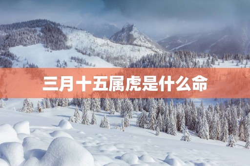 三月十五属虎是什么命