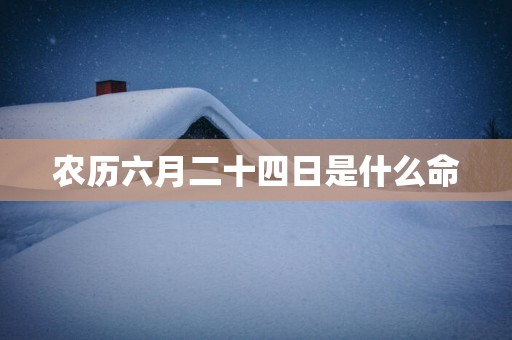 农历六月二十四日是什么命