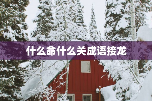 什么命什么关成语接龙