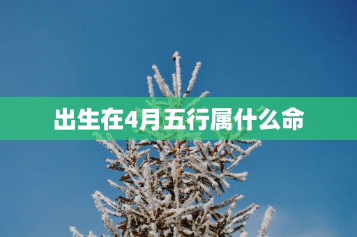 出生在4月五行属什么命