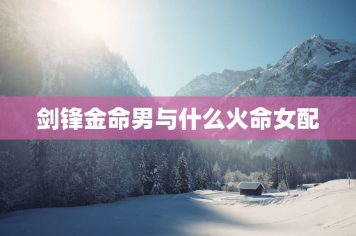 剑锋金命男与什么火命女配