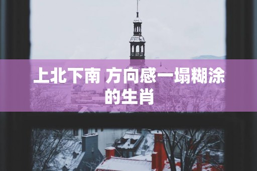 上北下南 方向感一塌糊涂的生肖