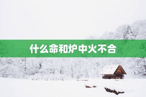 什么命和炉中火不合