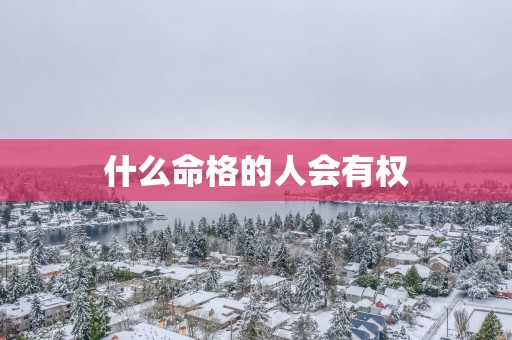 什么命格的人会有权