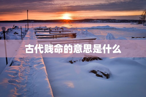 古代贱命的意思是什么
