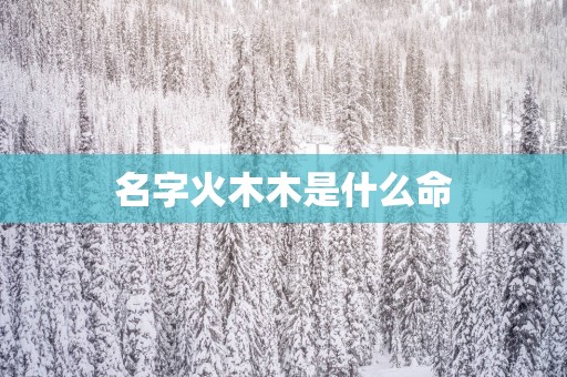 名字火木木是什么命