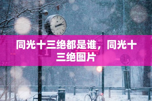 同光十三绝都是谁，同光十三绝图片