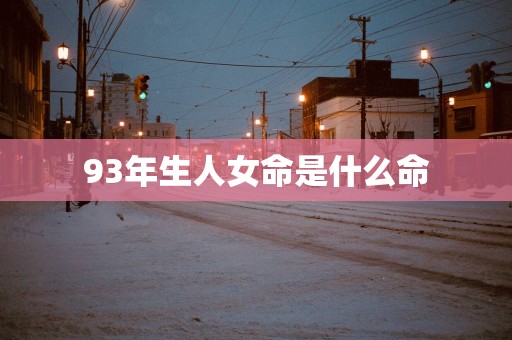 93年生人女命是什么命
