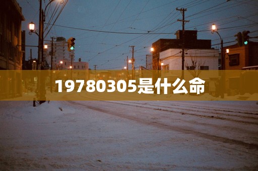 19780305是什么命