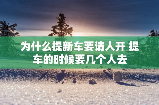 为什么提新车要请人开 提车的时候要几个人去