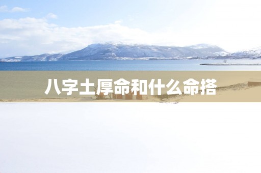 八字土厚命和什么命搭