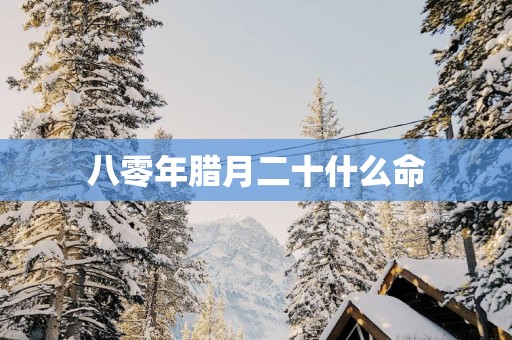 八零年腊月二十什么命