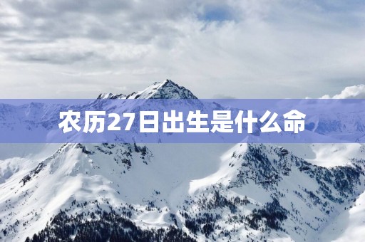 农历27日出生是什么命