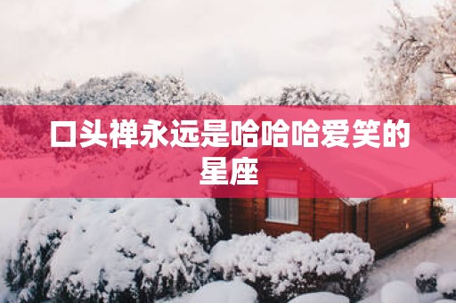 口头禅永远是哈哈哈爱笑的星座