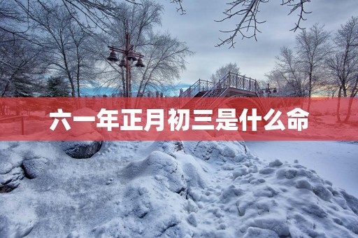 六一年正月初三是什么命