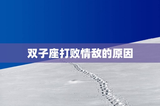 双子座打败情敌的原因