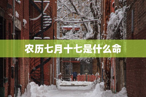 农历七月十七是什么命
