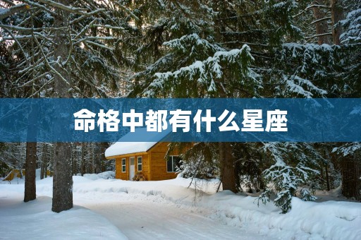 命格中都有什么星座
