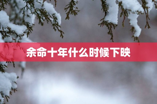 余命十年什么时候下映