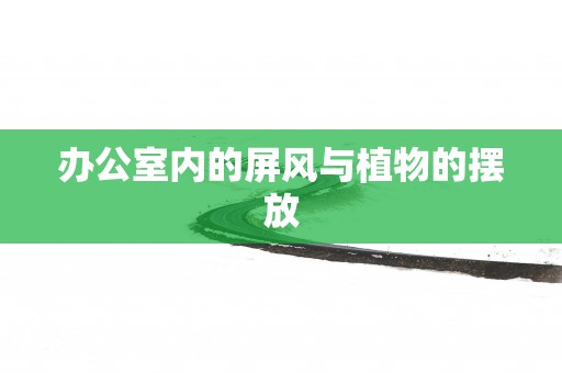 办公室内的屏风与植物的摆放