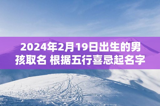 2025年2月19日出生的男孩取名 根据五行喜忌起名字