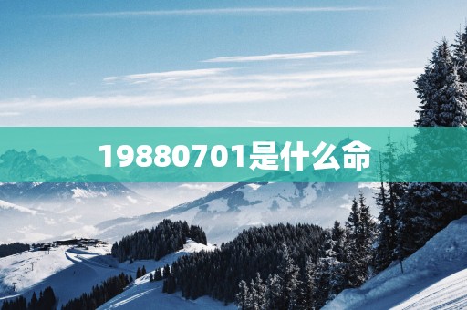 19880701是什么命