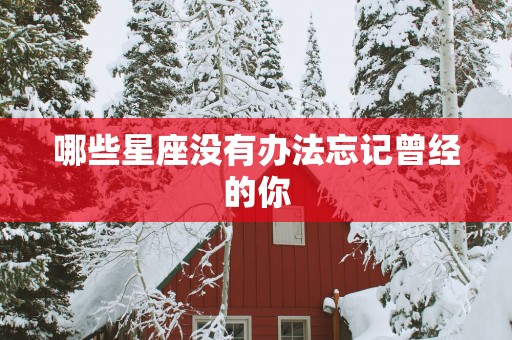 哪些星座没有办法忘记曾经的你