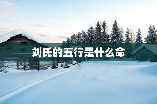 刘氏的五行是什么命