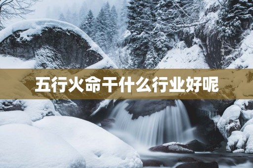 五行火命干什么行业好呢
