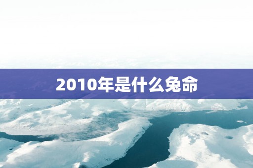 2010年是什么兔命