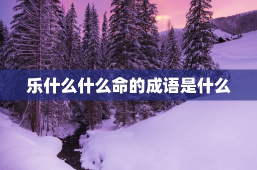 乐什么什么命的成语是什么