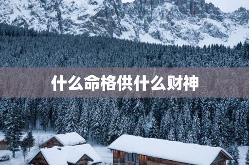 什么命格供什么财神