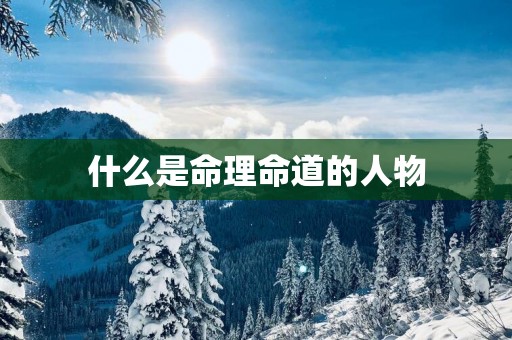 什么是命理命道的人物