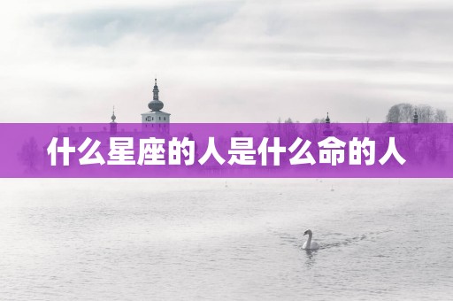 什么星座的人是什么命的人