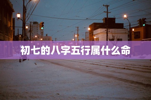 初七的八字五行属什么命