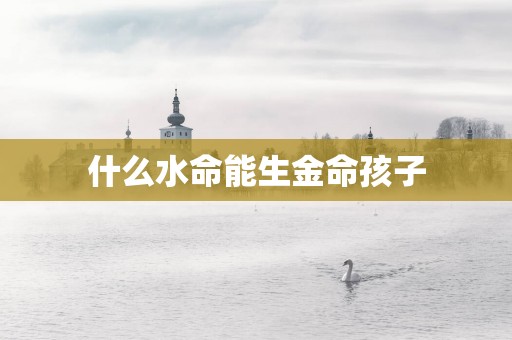 什么水命能生金命孩子
